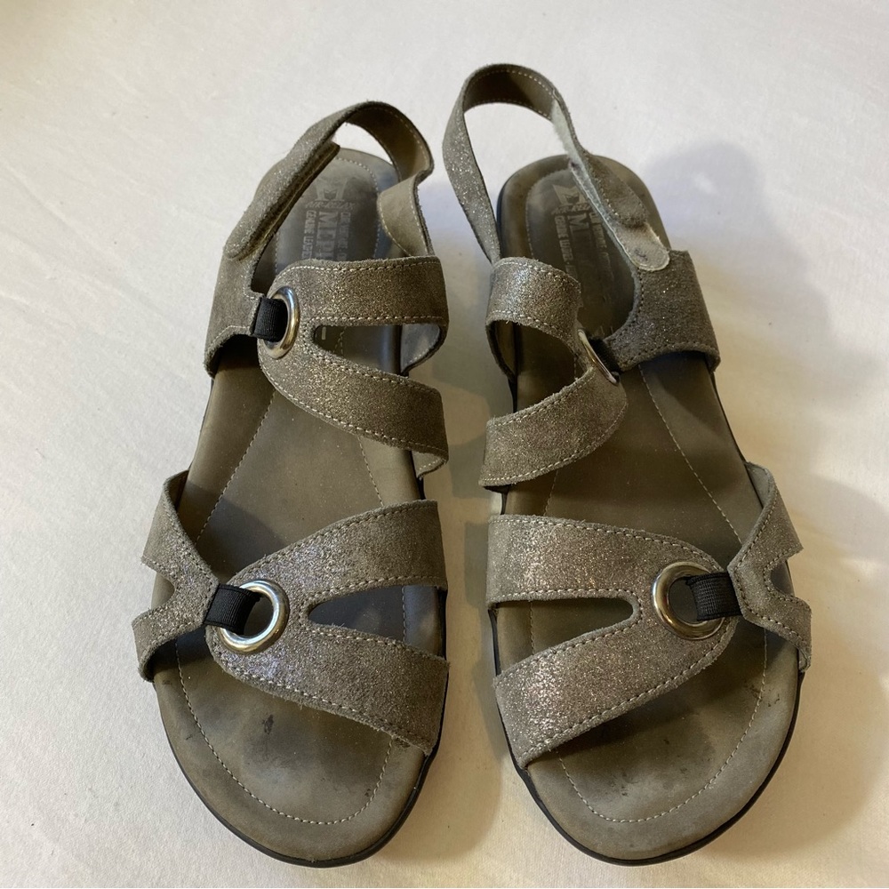 Mephisto Parfolia Sandals Women's Size 41 Gray Strappy Comfort Walking Shoes